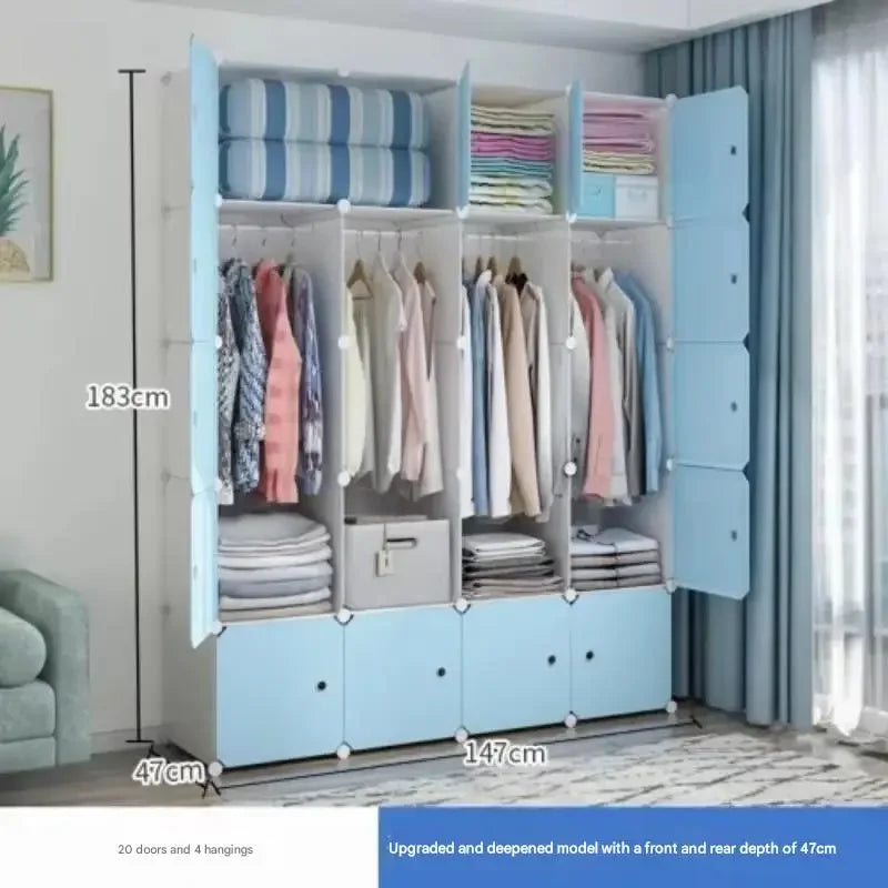 Armoire de Rangement Nordique, Placard à Vêtements, Cloisons T1, Service de Chambre à Coucher, Meubles Uniques