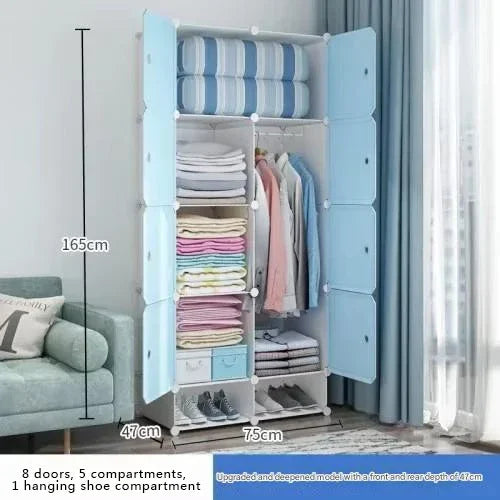 Armoire de Rangement Nordique, Placard à Vêtements, Cloisons T1, Service de Chambre à Coucher, Meubles Uniques