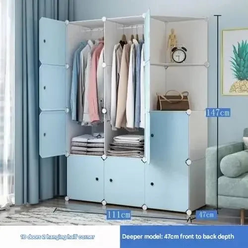 Armoire de Rangement Nordique, Placard à Vêtements, Cloisons T1, Service de Chambre à Coucher, Meubles Uniques