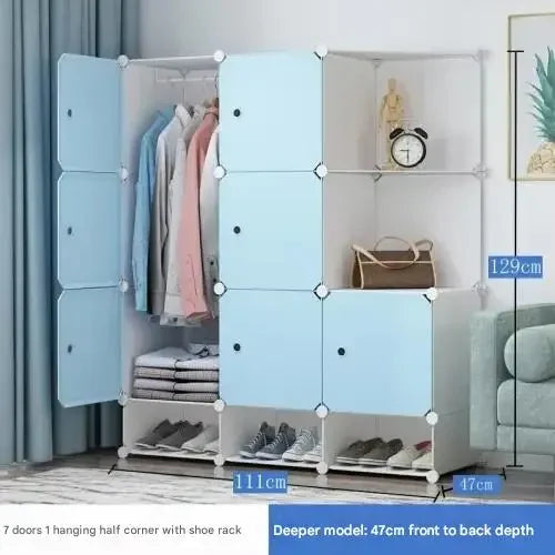 Armoire de Rangement Nordique, Placard à Vêtements, Cloisons T1, Service de Chambre à Coucher, Meubles Uniques