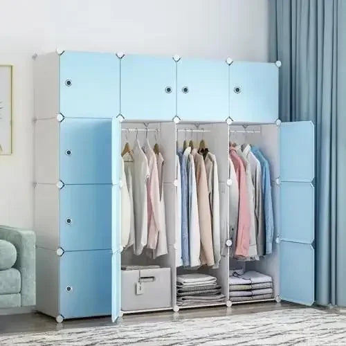 Armoire de Rangement Nordique, Placard à Vêtements, Cloisons T1, Service de Chambre à Coucher, Meubles Uniques
