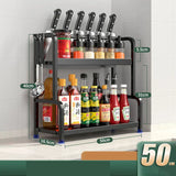 Étagères à épices T1, 2/3 couches, rangement de cuisine, étagère d'assaisonnement, condiments, couteau, porte-planche à découper, égouttoir, accessoires de rangement