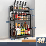 Étagères à épices T1, 2/3 couches, rangement de cuisine, étagère d'assaisonnement, condiments, couteau, porte-planche à découper, égouttoir, accessoires de rangement