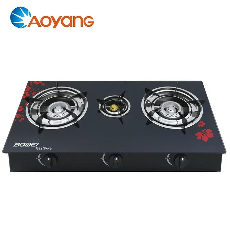 Cuisinière à gaz portable avec 3 brûleurs 🔥