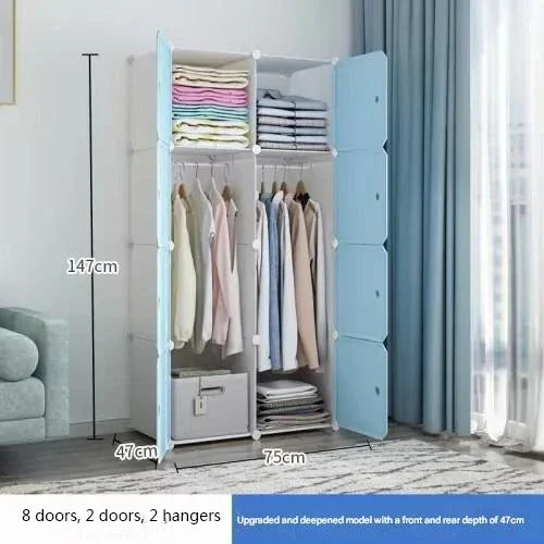 Armoire de Rangement Nordique, Placard à Vêtements, Cloisons T1, Service de Chambre à Coucher, Meubles Uniques