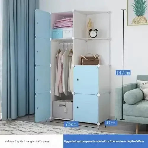 Armoire de Rangement Nordique, Placard à Vêtements, Cloisons T1, Service de Chambre à Coucher, Meubles Uniques