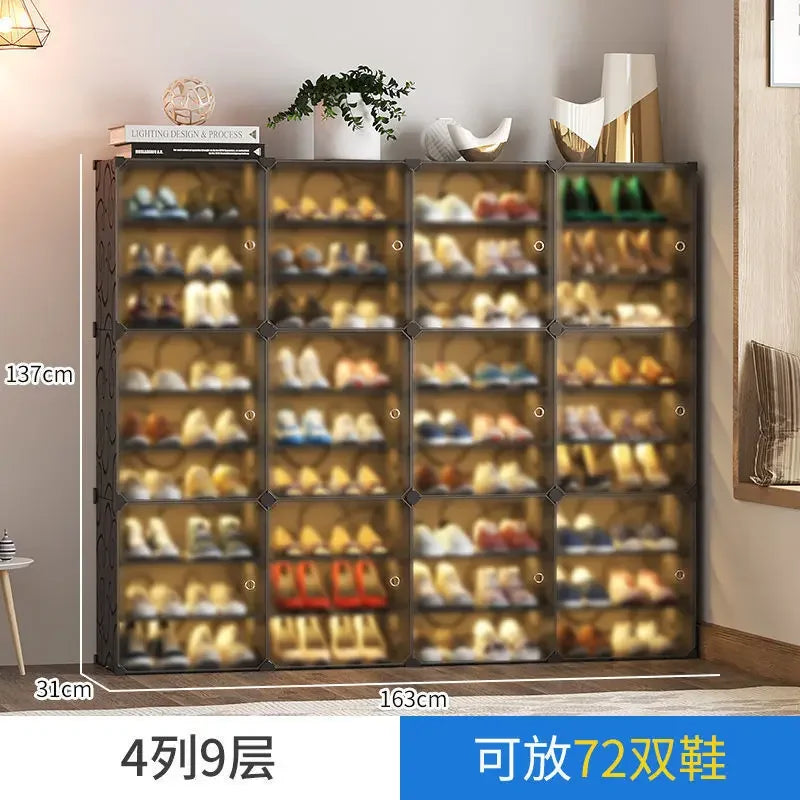 Armoire de rangement pour chaussures domestique T1, étagère multicouche durable, entrée dans la porte contre le mur, meuble de bain