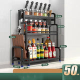 Étagères à épices T1, 2/3 couches, rangement de cuisine, étagère d'assaisonnement, condiments, couteau, porte-planche à découper, égouttoir, accessoires de rangement