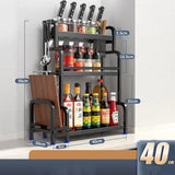 Étagères à épices T1, 2/3 couches, rangement de cuisine, étagère d'assaisonnement, condiments, couteau, porte-planche à découper, égouttoir, accessoires de rangement