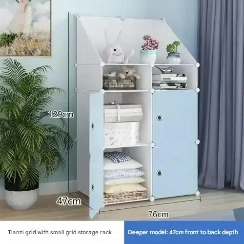 Armoire de Rangement Nordique, Placard à Vêtements, Cloisons T1, Service de Chambre à Coucher, Meubles Uniques