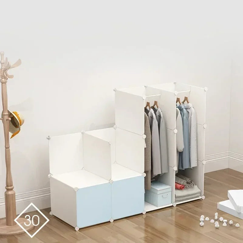 Armoire de Rangement Nordique, Placard à Vêtements, Cloisons T1, Service de Chambre à Coucher, Meubles Uniques