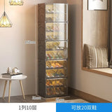 Armoire de rangement pour chaussures domestique T1, étagère multicouche durable, entrée dans la porte contre le mur, meuble de bain