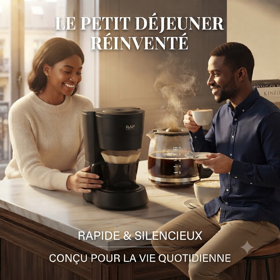 Cafetière Électrique RAF 1,2L – Noir Mat