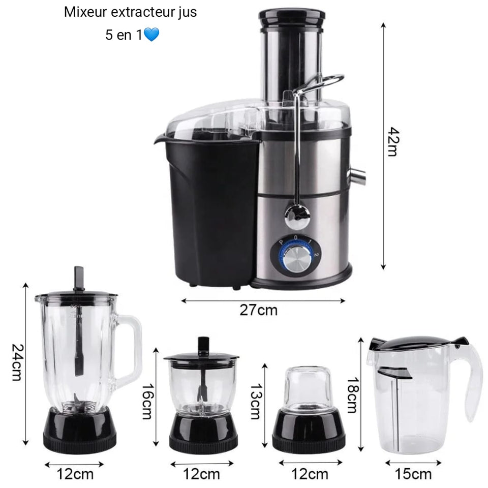 Mixeur Extracteur appareil multifonctionel 5 en 1